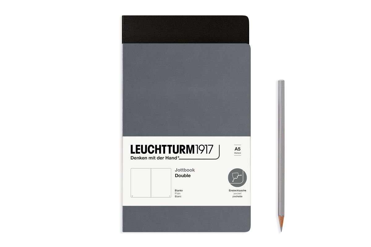 LEUCHTTURM1917 Jottbook Plain A5 Anthracite & Black